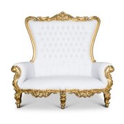 Gold Throne Love Seat